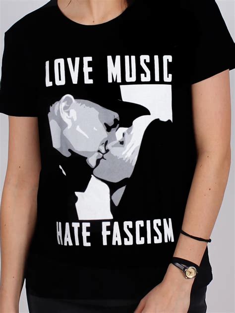 Mono Und Nikitaman T Shirt Female Love Music Hate Fascism Mono