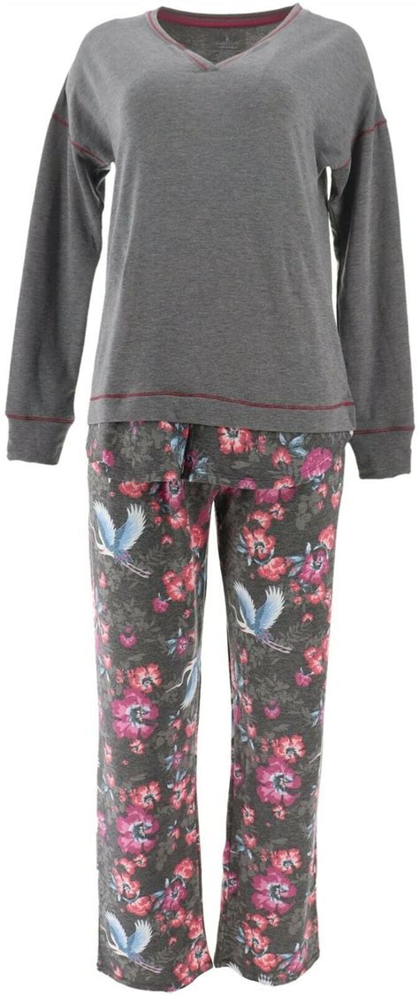 Climateright By Cuddl Duds Cuddl Duds Comfortwear Novelty Pajama Set
