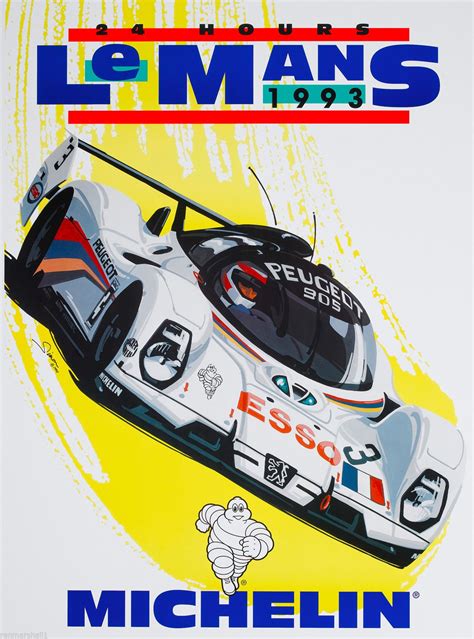 1993 24 Hours Le Mans France Automobile Race Car Advertisement