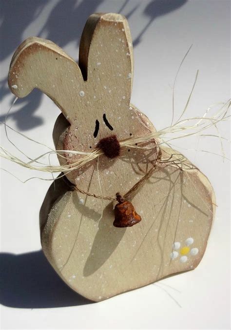 Maybe you would like to learn more about one of these? Primitive Wood Easter Bunny, Spring, Rabbit, White Daisy ...