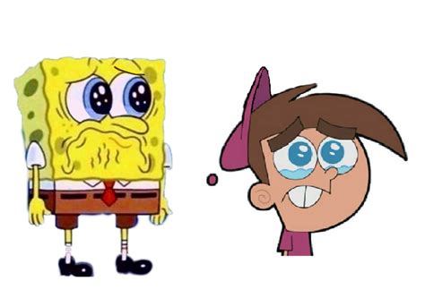 Spongebob Comforts Timmy Turner He Crying Over The Fairy Oddparents Got