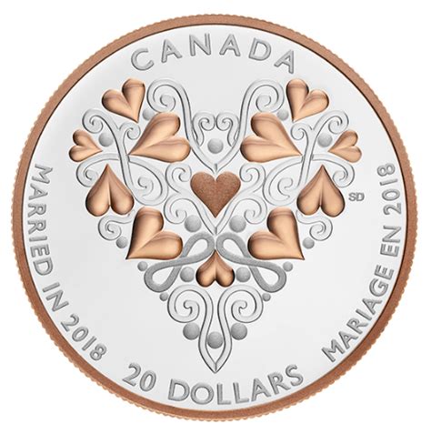 Royal Canadian Mint New Coins Best Wishes On Your Wedding Day Silver