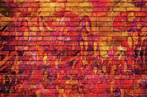 Beautiful Brick Wall Graffiti Mixed Media By Clive Littin Fine Art