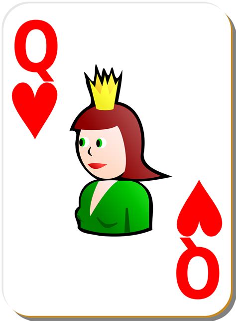 Playing Card Free Stock Photo Illustration Of A Queen Of Hearts