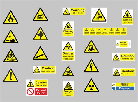 Examples Of Warning Signage Included General Electrical Temporary