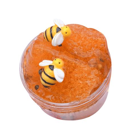60ml Crystal Slime Toys Clear Honey Slime Bee Polymer Modeling Slime Toy