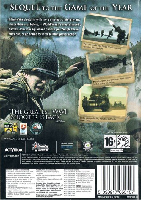 Call Of Duty 2 2005 Box Cover Art Mobygames