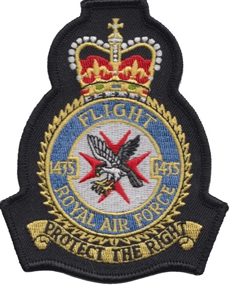 No 1435 Flight Royal Air Force Raf Mod Crest Embroidered Patch