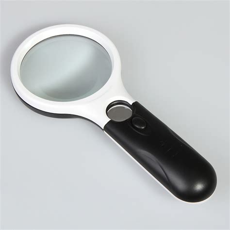 3x 45x 2 Led Light Lupa Handheld Illuminated Magnifier Magnifying Glass With Light Jewelry Loupe