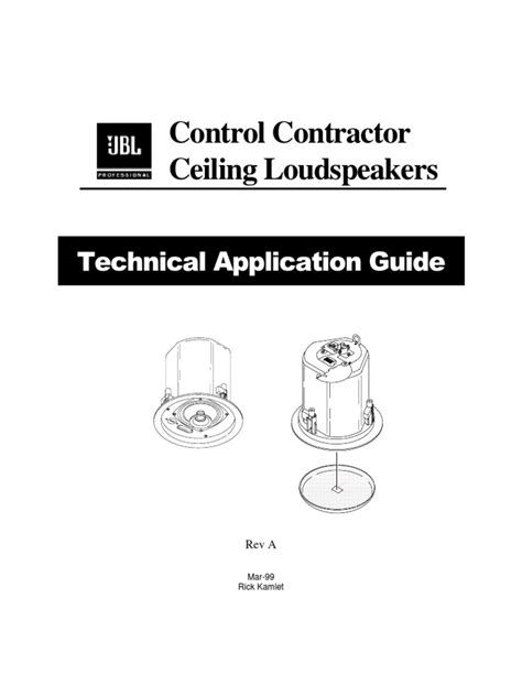 Jbl's control 26c ceiling speakers give you great sound without visual clutter or cable mess. jbl ceiling speaker.pdf | Loudspeaker | Amplifier