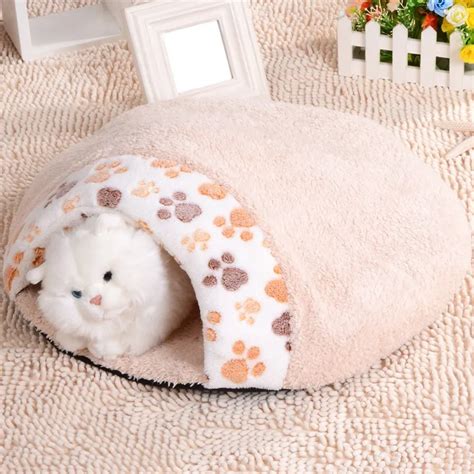 Soft Warm Cat Bed Pet Cave House Nest Sleeping Bag Pet Mats Puppy