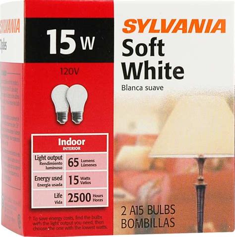 Osram Sylvania 10015 15 Watt Soft White A15 Incandescent Light Bulb 2