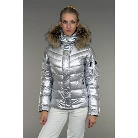Fashionable and gorgeous luxury ski wear in our beautiful and glamorous edit of european ski wear. Bogner Sale D Ski Jacket Premium Trim Edition in Silver