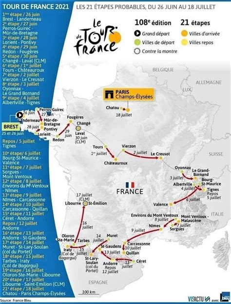 The 2021 tour de france route was unveiled on sunday evening during a special edition of the french sports show stade 2. Tour de France 2021 - Pro Cycling - Bike Hub