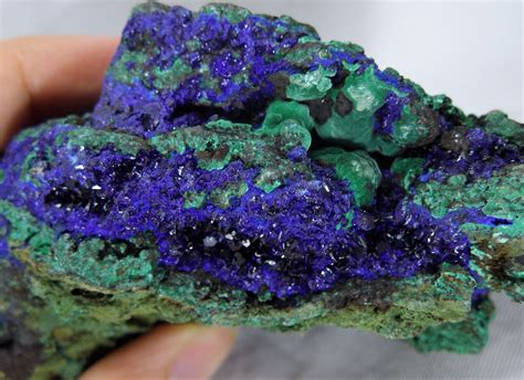 Big Raw Azurite Malachite Mineral Glittering Crystal Display Etsy