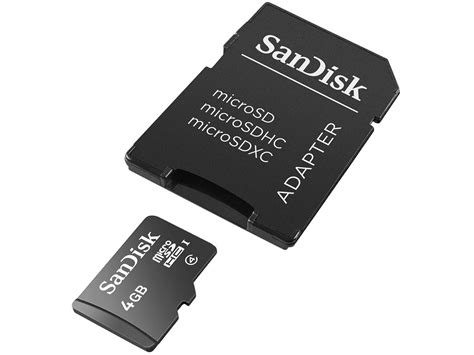 Cartão De Memória 4gb Micro Sd Com Adaptador Sandisk Cartão De