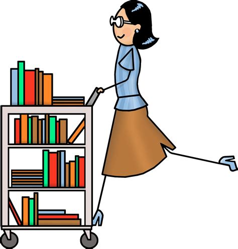 Download Hd Clipart Library Librarian Library Book Cart Clip Art