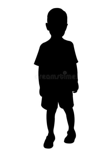 Un Cuerpo Niño Negro Color Silueta Vector Ilustración Del Vector