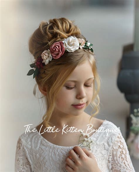 Flower Hair Wreaths For Weddings Flower Girls And Special Occasions
