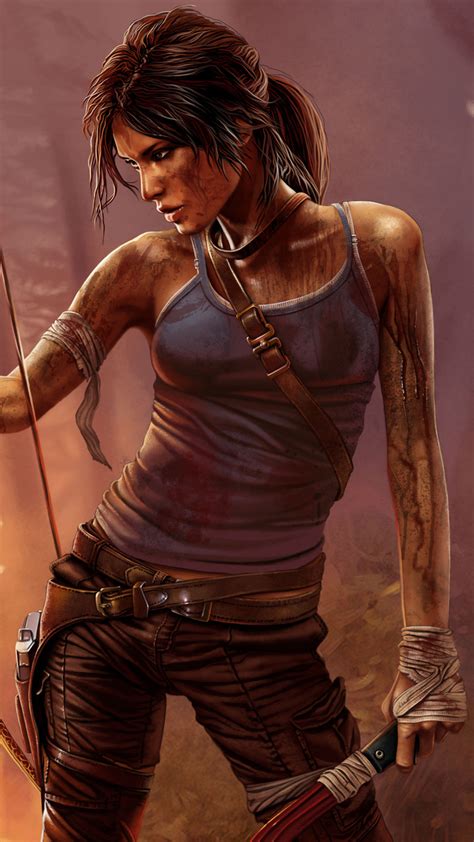 720x1280 Tomb Raider Lara Croft Art 4k Moto G X Xperia Z1 Z3 Compact Galaxy S3 Note Ii Nexus Hd