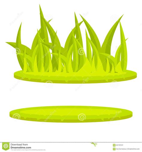 Grass Lawn Green Cartoon Vector Clip Art Stock Vector Illustration