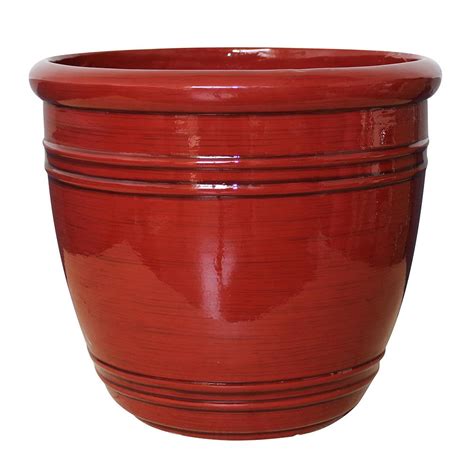 Red Plant Pots Planters The Home Depot