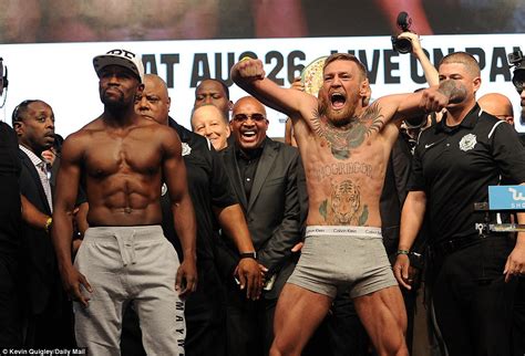 Did Mcgregor Have An Erection At Mayweather Weigh In Daily Mail Online