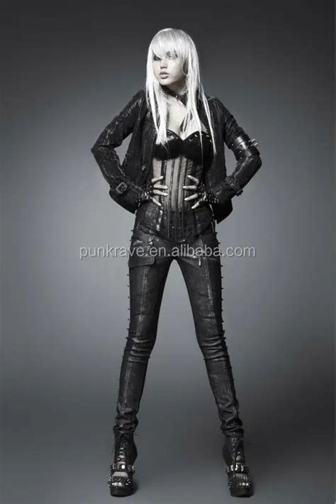 punk fashion wild rock and roll skinny women leather pants k 170 hot