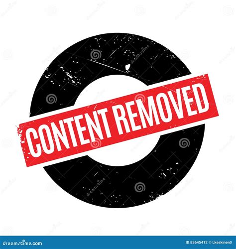 Content Removed Rubber Stamp Stock Vector Illustration Of Aged