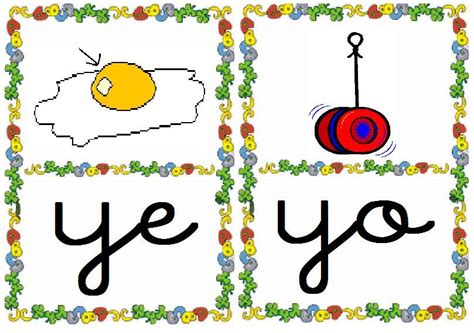 Palabras que se escriben con las letras de yayeyiyo 2 letras: Palabras Con Ya Ye Yi Yo Yu En Español Para Niños ...
