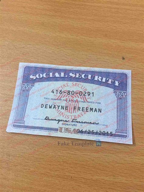 Social Security Card Template Pdf