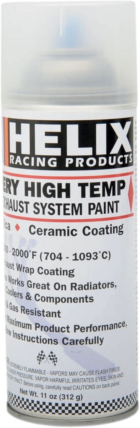 Helix Racing Products High Temperature Exhaust Paint Satin Clear 165