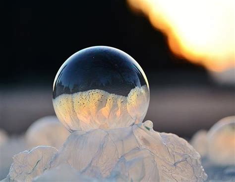 Delicate Bubbles Get Transformed Into Frozen Snow Globes Picture