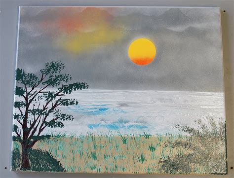 Different Kinda Sunset Painting Spray Paint Art Art