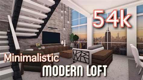 Welcome To Bloxburg Minimalistic Modern Loft 54k Youtube