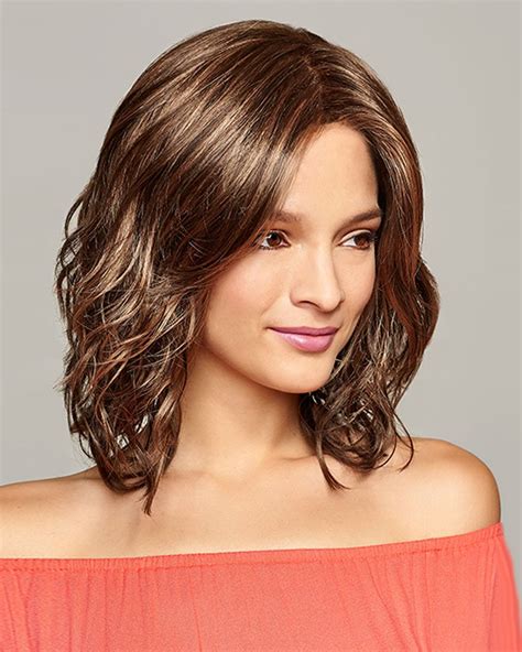 Shoulder Length Monofilament Top Wigs With Lace Front