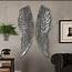 Extra Large Antique Silver Pair Of Angel Wings  Home Accesories