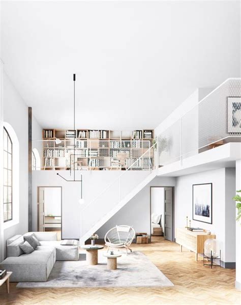 A Painters Modern Loft Minimalist Interior Of Loft With Dreamy And