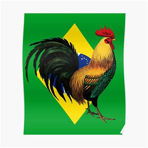 Brazilian Cock Fight Game Fowl Poster By Livaniaapparel Redbubble
