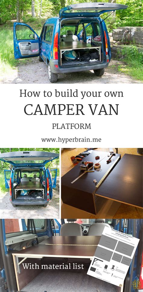 Fitting all of the comforts of home in a roughly 70 square foot space using basic hand tools and a little elbow grease. DIY camper van platform - Turn your car into a mini camper - Hyperbrain.me