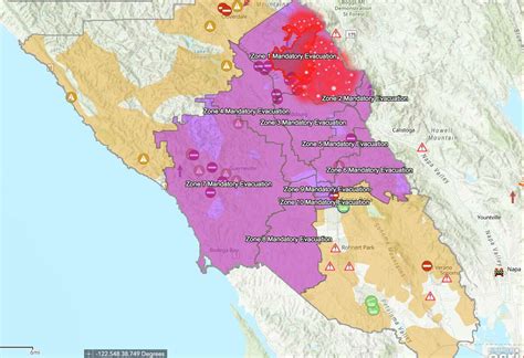 Map Kincade Fire Burning In North Sonoma County