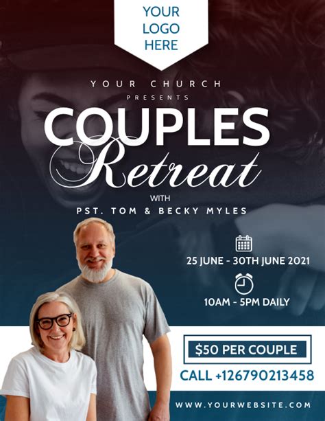Church Couples Retreat Poster Template Postermywall