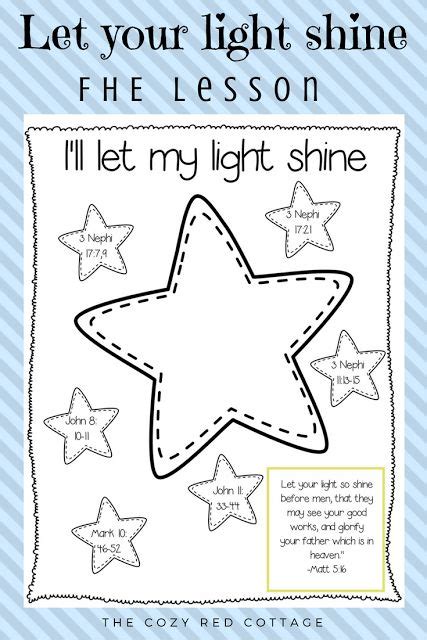 With these colors, you can also use the color name. Let Your Light Shine FHE | Preschool bible lessons, Bible ...