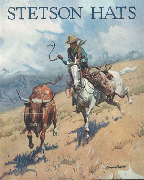 Stetson Classic Ads And Hat Boxes Cowboy Art Western Posters Western Art