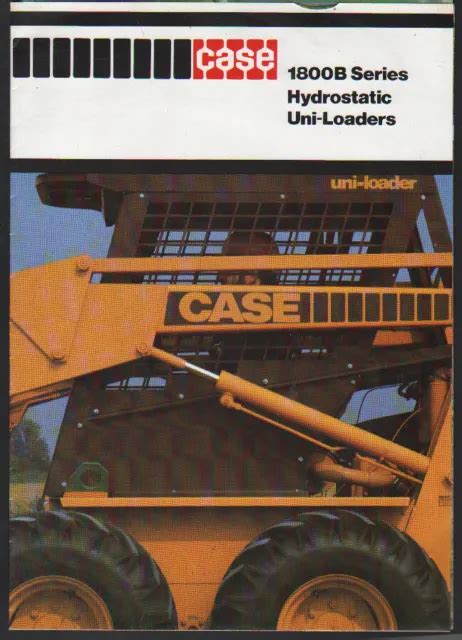 Case And1800b Seriesand Hydrostatic Skid Steer Uni Loader Brochure Leaflet