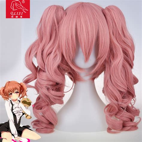 Lolita Pink Long Curly Synthetic Hair Costumes Cosplay