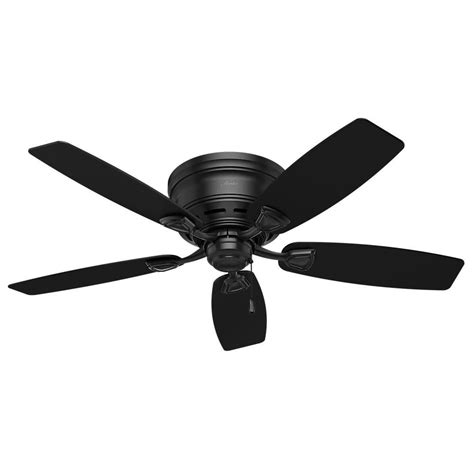 All black ceiling fans can be shipped to you at home. Hunter Sea Wind 48 in. Indoor/Outdoor Matte Black Ceiling ...