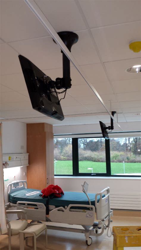Powerful and easy to use. Ceiling Mounted TV in Hospital | TVSolutions - your Audio ...