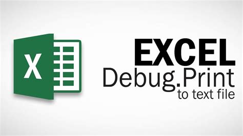 Excel Vba How To Debugprint To File Youtube