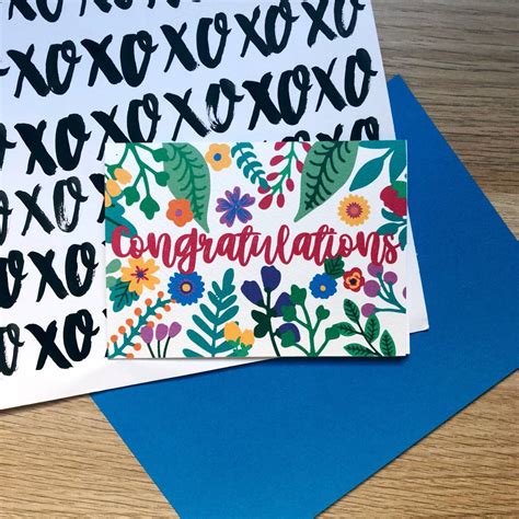 Floral Congratulations Card By Xoxo Designs By Ruth